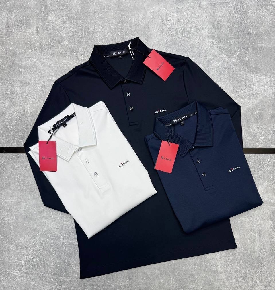 поло с длинным рукавами,kiton поло kiton,белая кофта,кофта поло