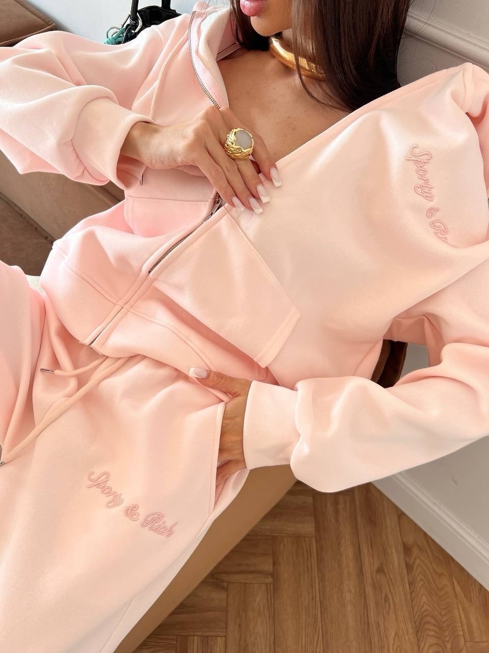 спортивный костюм двойка sporty&rich w suits,спортивный костюм двойка sporty&rich w suits цвет желтый лимонный,костюм спортивный на молнии палаццо с кулиской 05mrk цвет желтый,спортивный костюм,костюм