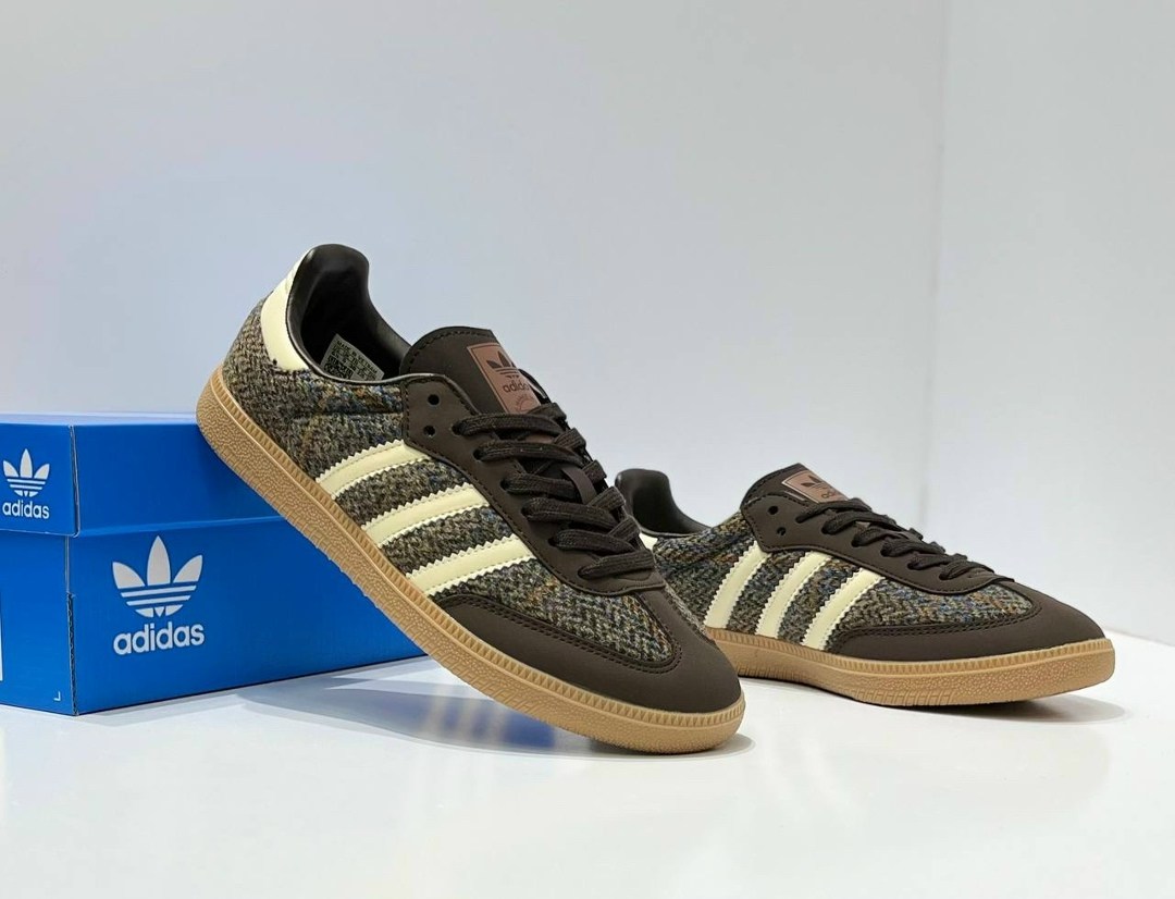 кроссовки adidas samba og,adidas кроссовки adidas,кроссовки adidas samba,кроссовки adidas samba og tweed pack-dark brown коричневый,кроссовки adidas samba og tweed pack dark brown