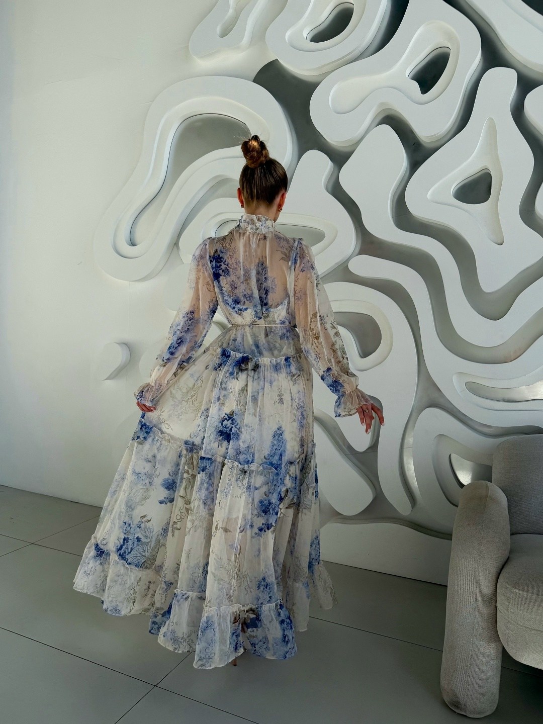 шифоновое платье,женское шифоновое платье,шифоновое платье с принтом,платье,шифоновое платье макси