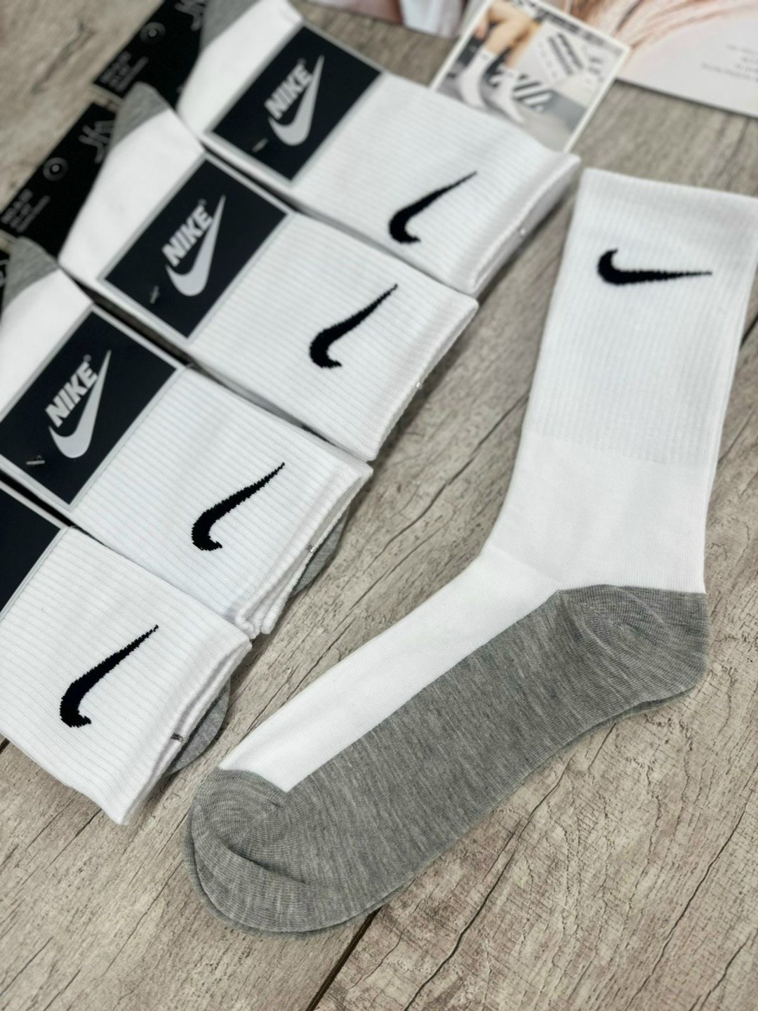 носки мужские 10 пар nike,мужские носки,носки nike высокие,спортивные носки nike набор средних носков 5 пар,комплект носки мужские