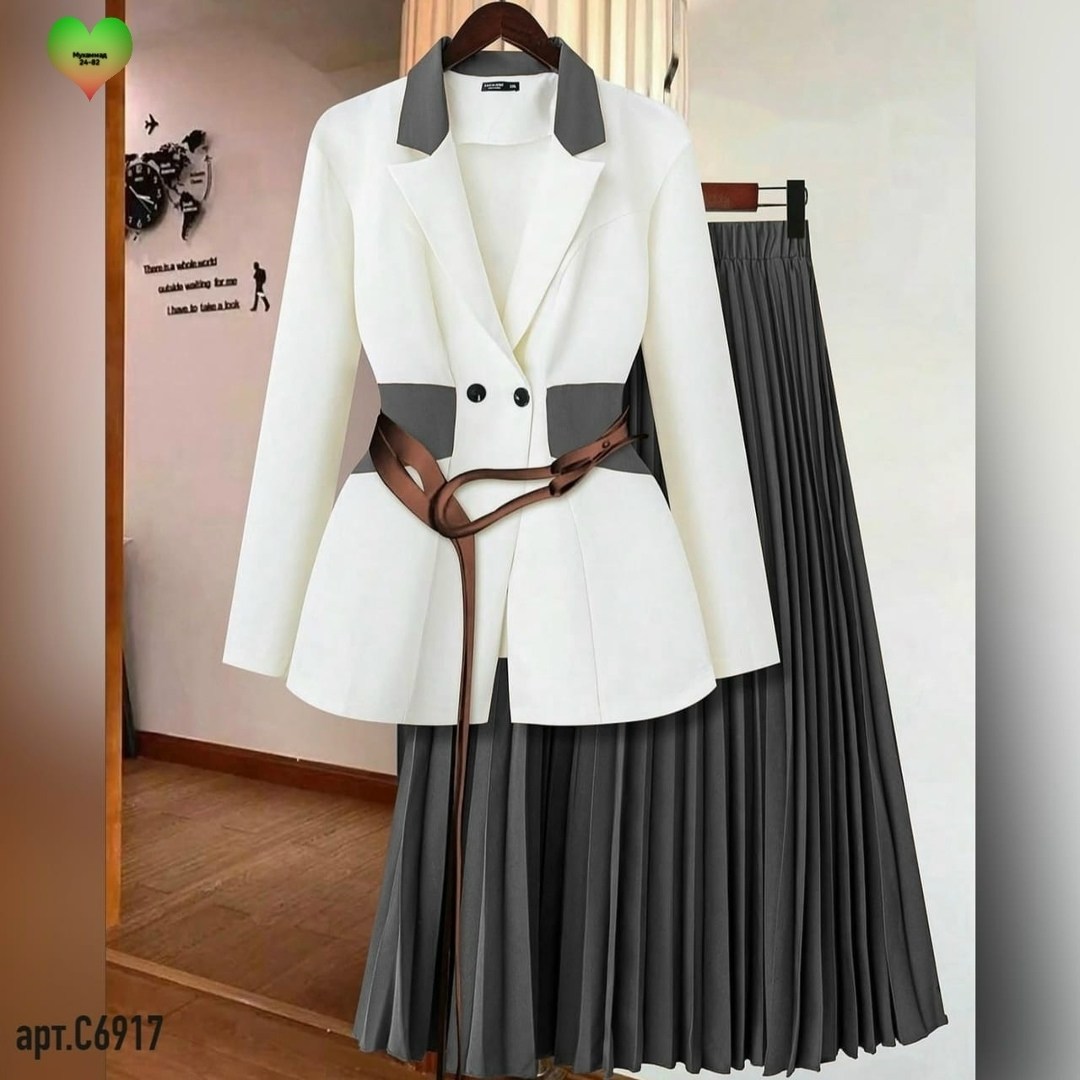 женский костюм с юбкой,костюм с юбкой плиссе,костюм женский с плиссированной юбкой,костюм с плиссированной юбкой,костюм с юбкой