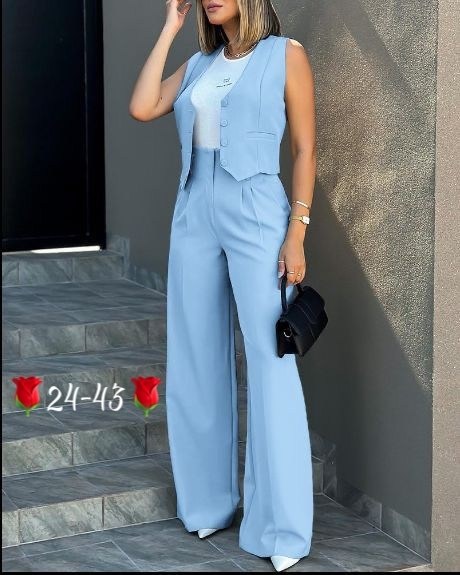 брючный костюм элегантный,женский костюм с мешковатыми брюками и жилетом без рукавов,жилет и брюки,женский жилет и брюки,модные брючные костюмы