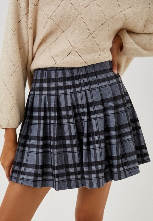 юбка мини плиссированная в клетку befree,клетчатая юбка,юбка женская плиссированная в клетку,юбка плиссе в клетку,юбка мини плиссированная в клетку