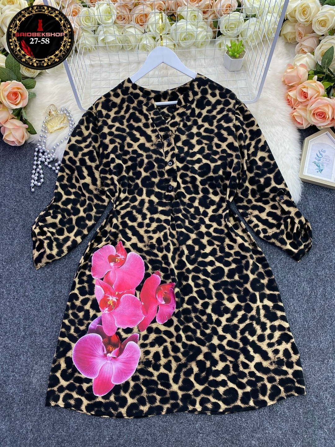 платье с леопардовым принтом,платье туника,платье женской,женское летнее платье-рубашка poliester леопардовый принт,женское платье с леопардовым принтом