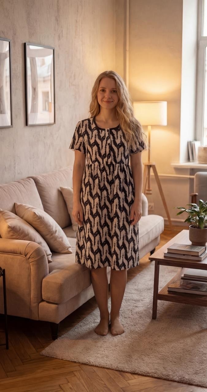 ночная сорочка хлопок рустекс мг 291931177,домашнее платье,женское домашнее платье,платье женской