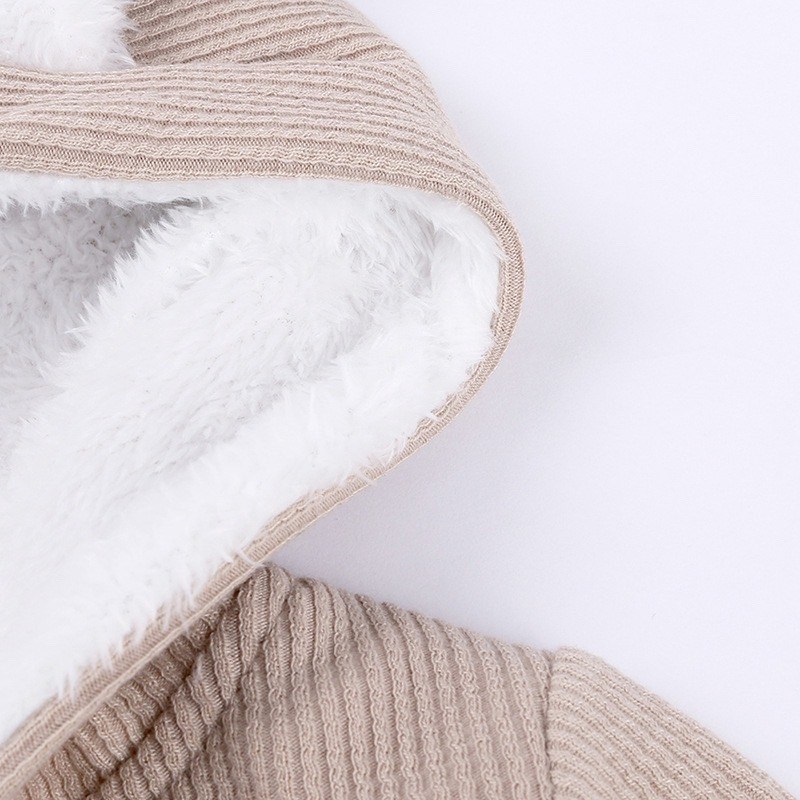 плюшевый комбинезон для новорожденных с ушками,комбинезон с капюшоном теплый,теплый комбинезон для новорожденных,комбинезон для новорожденного,детский комбинезон с капюшоном