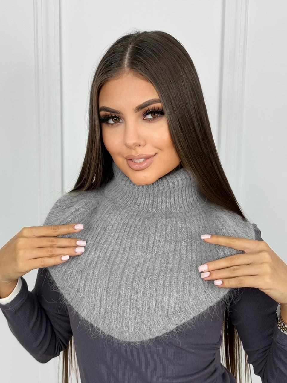 вязаная манишка,снуд женский,снуд,шарф снуд,манишка