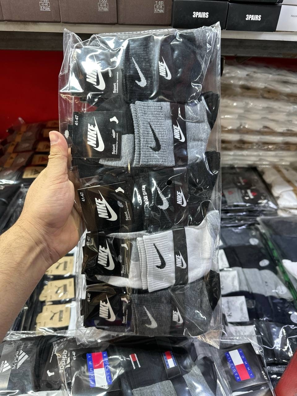 носки средние хлопковые набор 5 пар nike,носки nike мужские,носки найк,носки мужские 10 пар nike,nike комплект носков