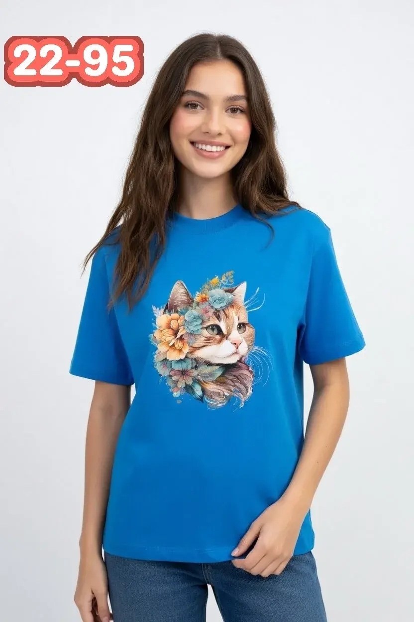 футболка женская с,женские футболки с принтом,футболка котик,футболка с рисунком,футболки летние