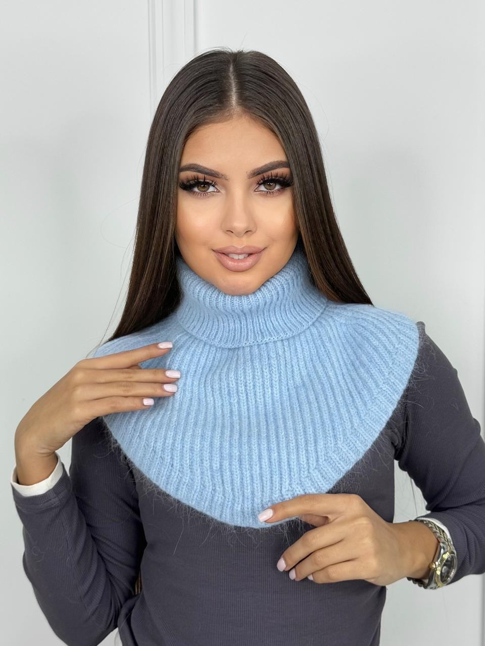 вязаная манишка,снуд женский,снуд,шарф снуд,манишка