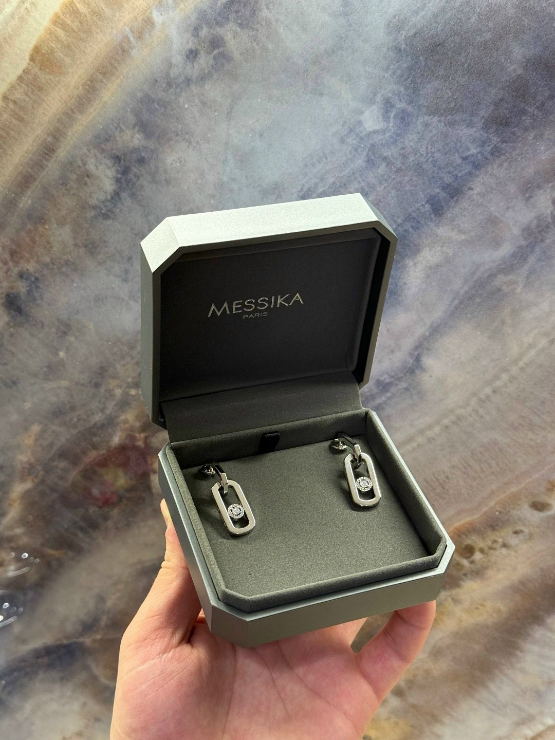 коробка для украшений,упаковка для украшений,серьги messika,колье messika,ювелирные украшения