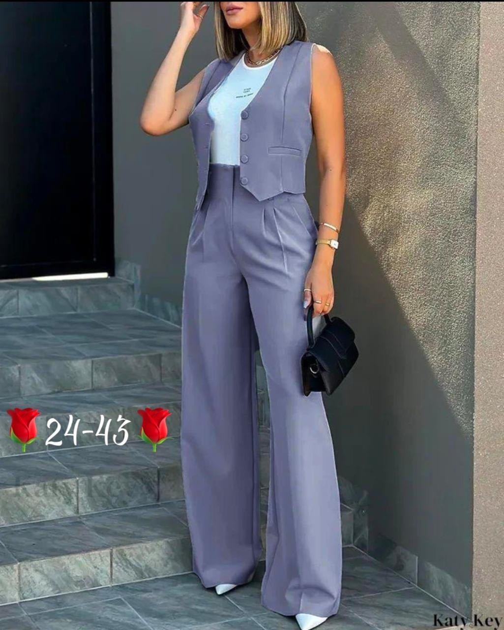 брючный костюм элегантный,женский костюм с мешковатыми брюками и жилетом без рукавов,жилет и брюки,женский жилет и брюки,модные брючные костюмы