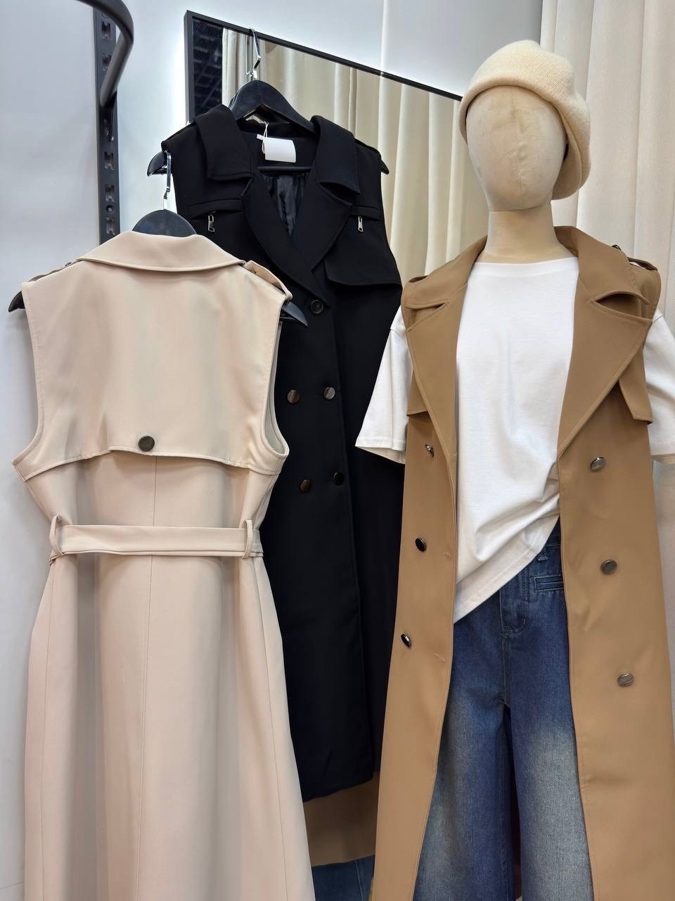 жилет удлиненный,пальто модное,пальто жилет длинный,жилетка костюмная удлиненная