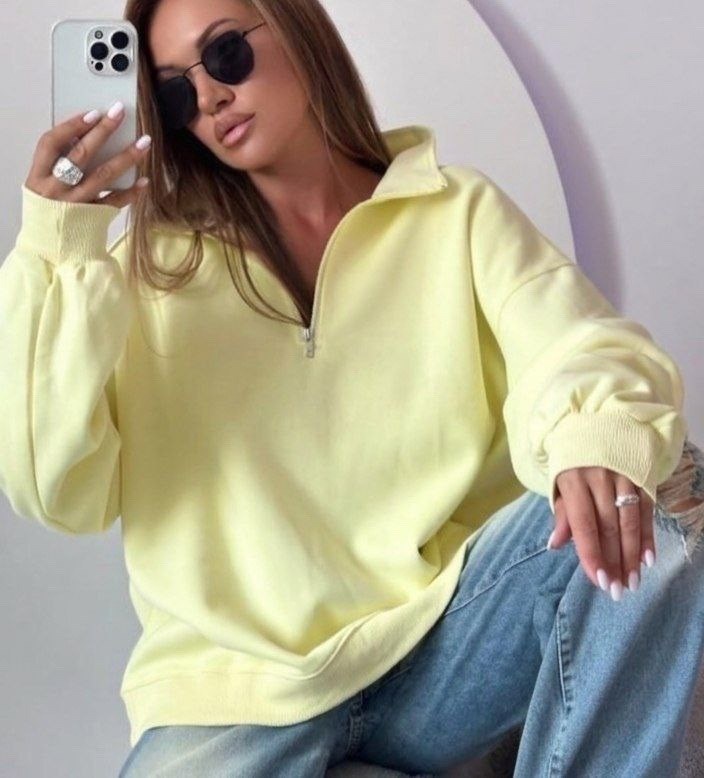 свитшот на молнии оверсайз,свитшот женская,свитшот женский peche monnaie рм 1930 голубой 3xl,свитшот на молнии,cвитшот женский оверсайз