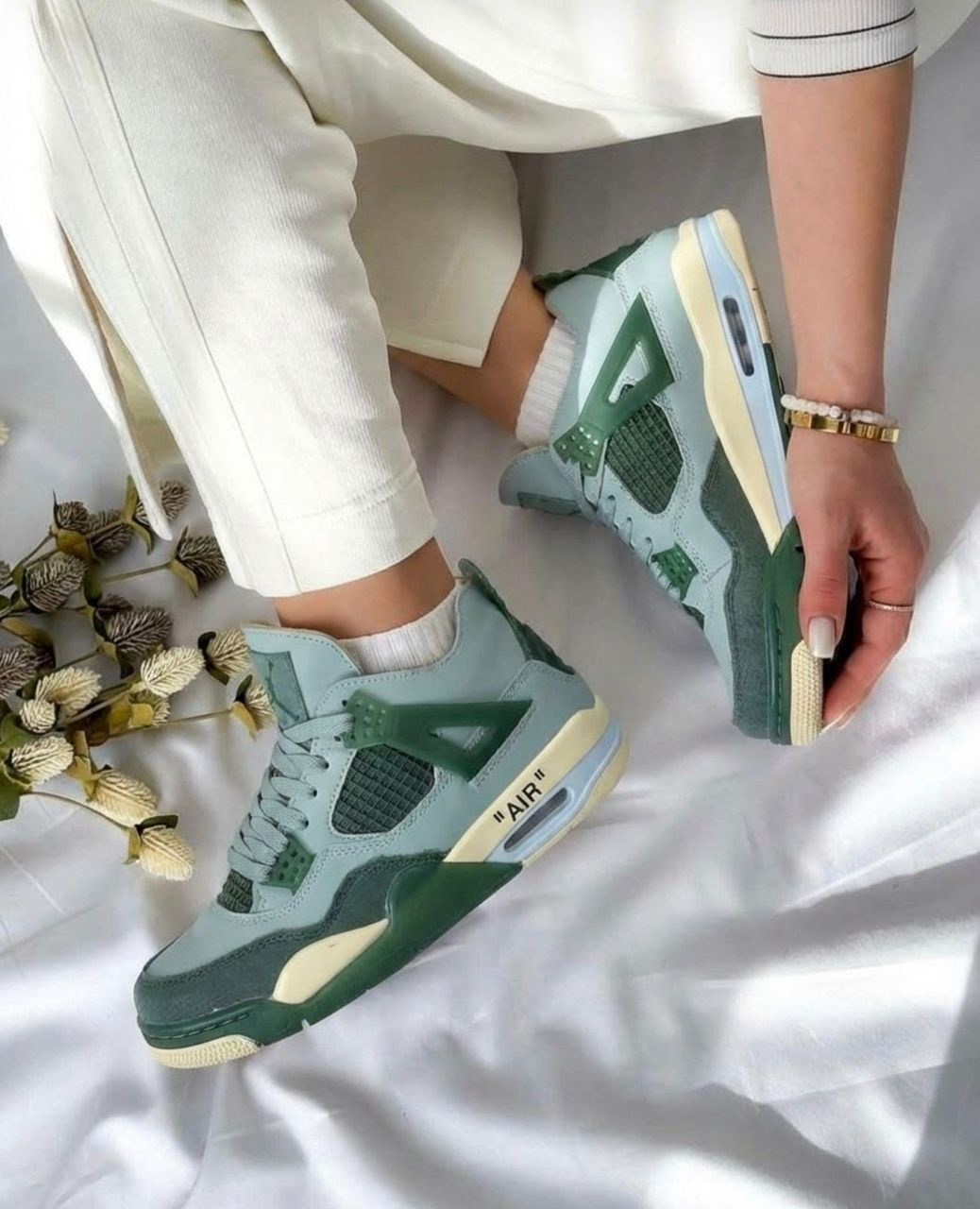 кроссовки nike air jordan 4 retro,nike air jordan 4 кроссовки,кроссовки,jordan 4 retro green glow,nike air jordan 4 retro