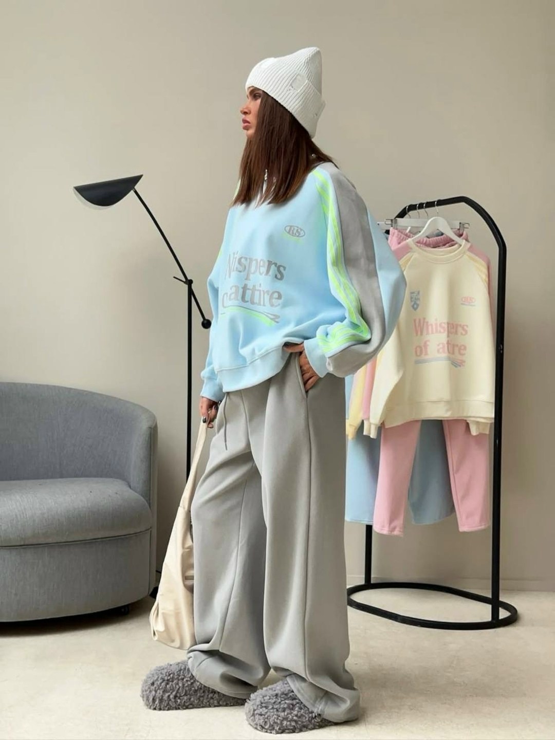 свитшот attire свободного кроя,спортивный костюм оверсайз,костюм женский оверсайз,спортивный костюм