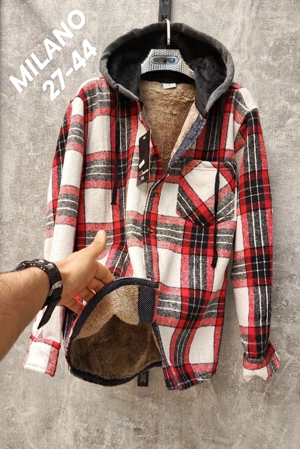 рубашка с капюшоном,рубашка в клетку с капюшоном,рубашка теплая в клетку с капюшоном,рубашка на меху,рубашка теплая в клетку