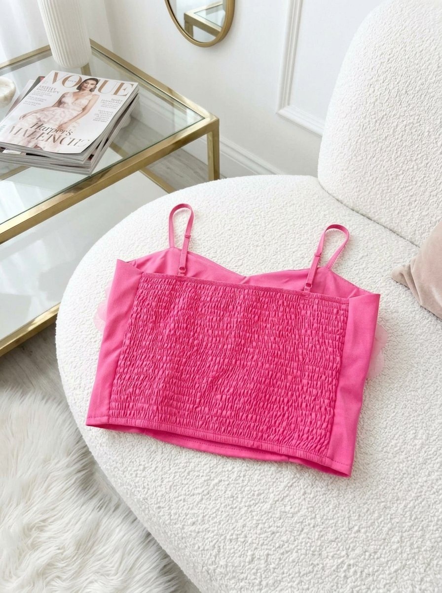 топ с цветами,розовый топ,бюстье женское,топ корсет