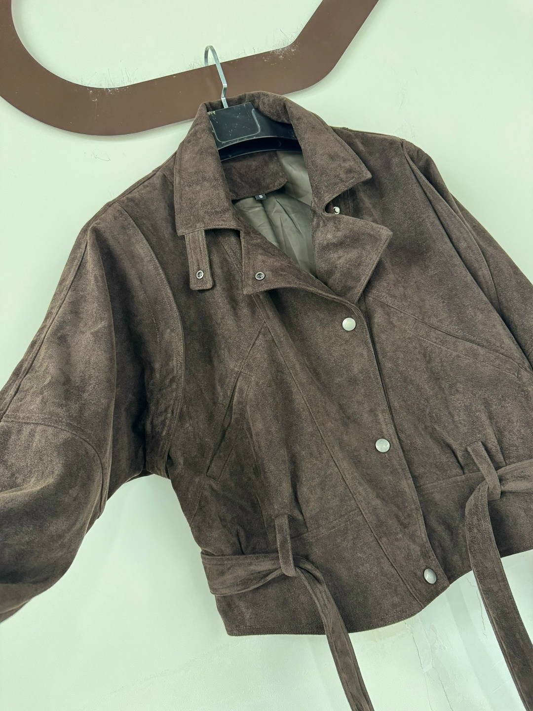 замшевая куртка,удлиненная замшевая куртка на кулиске mr-279-75-kr-z,женская куртка из замши шоколад,куртка замшевая женская,кожаная куртка