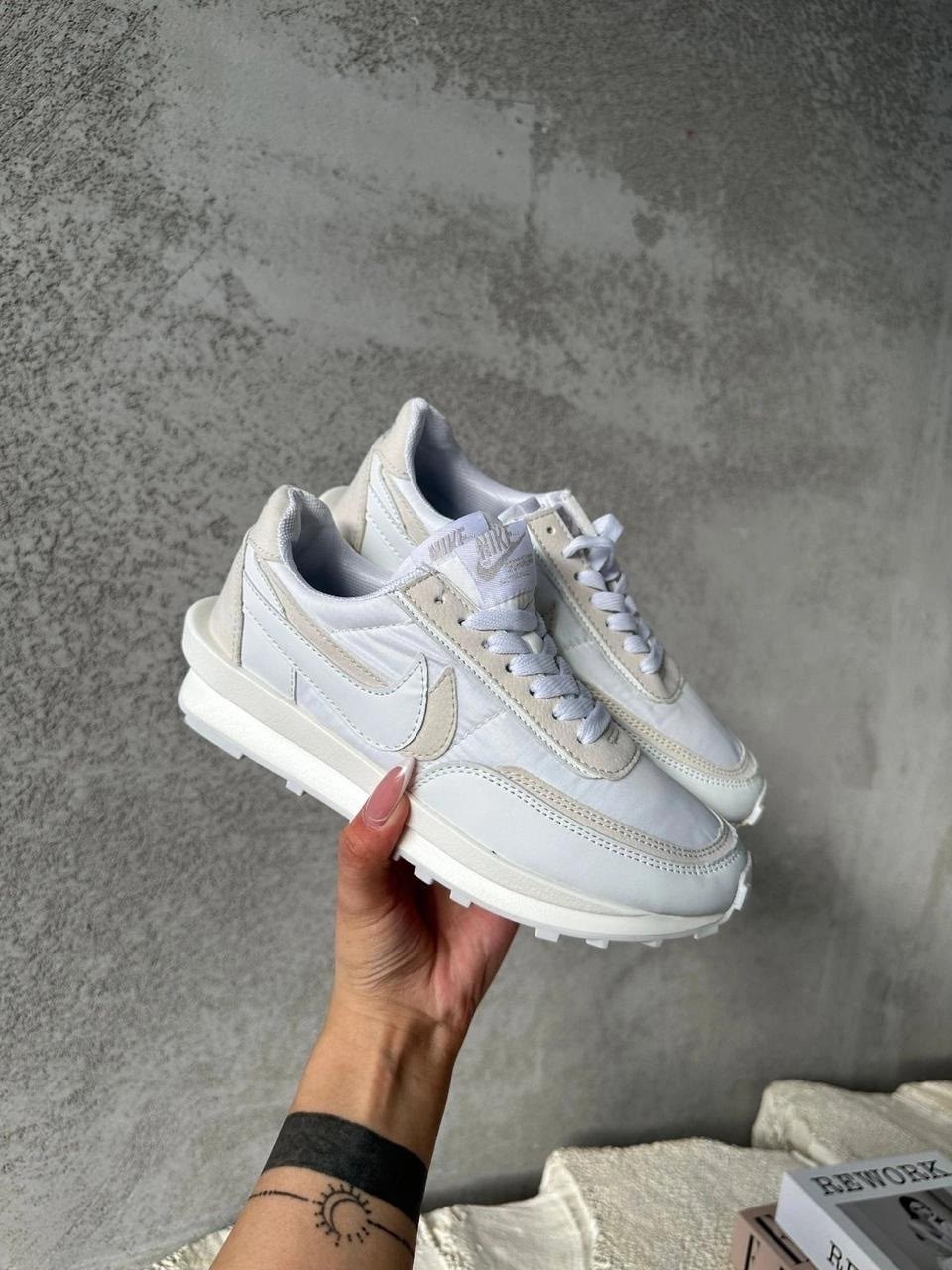 женские кроссовки,кроссовки nike,кроссовки,кросовки женские,sacai x nike ldv waffle white nylon