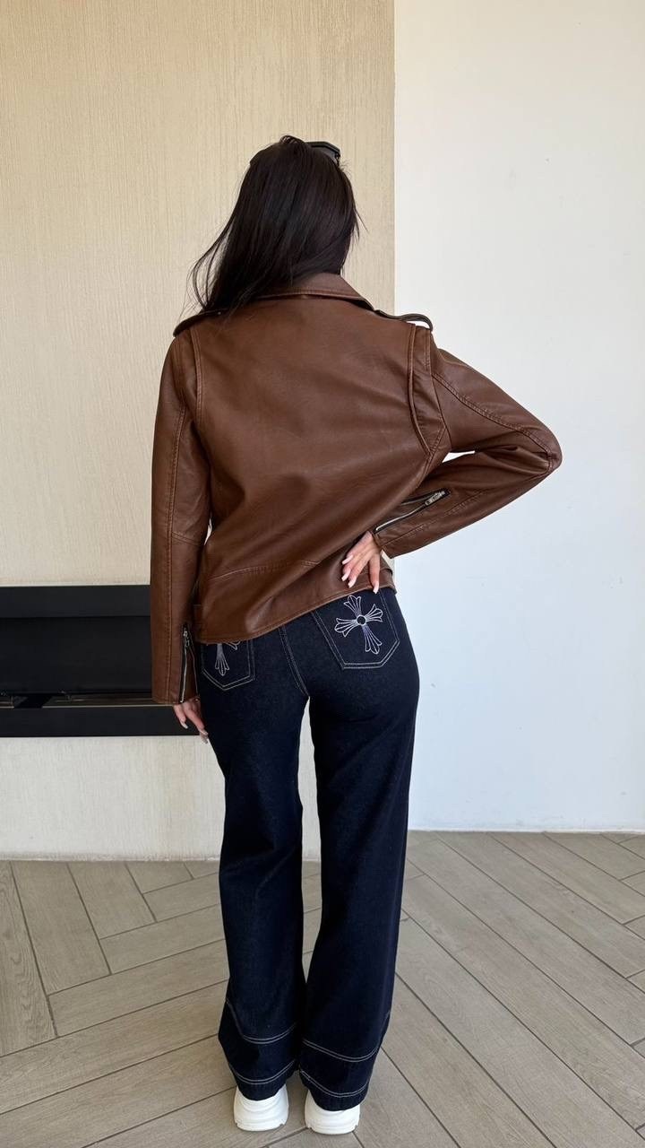 кожаная куртка косуха женская,кожаная куртка косуха,косуха куртка кожаная оверсайз chauzi,кожаная куртка,косуха коричневая женская оверсайз