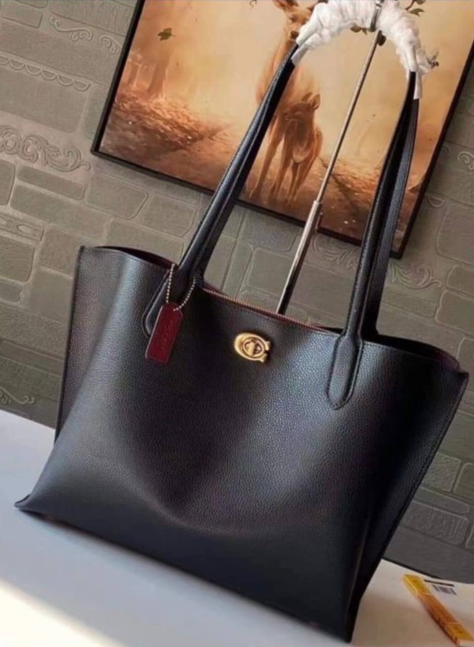 сумка тоут coach,coach объемная сумка-тоут черный,сумка тоут женская coach willow tote black,сумка женская coach,сумка тоут средняя