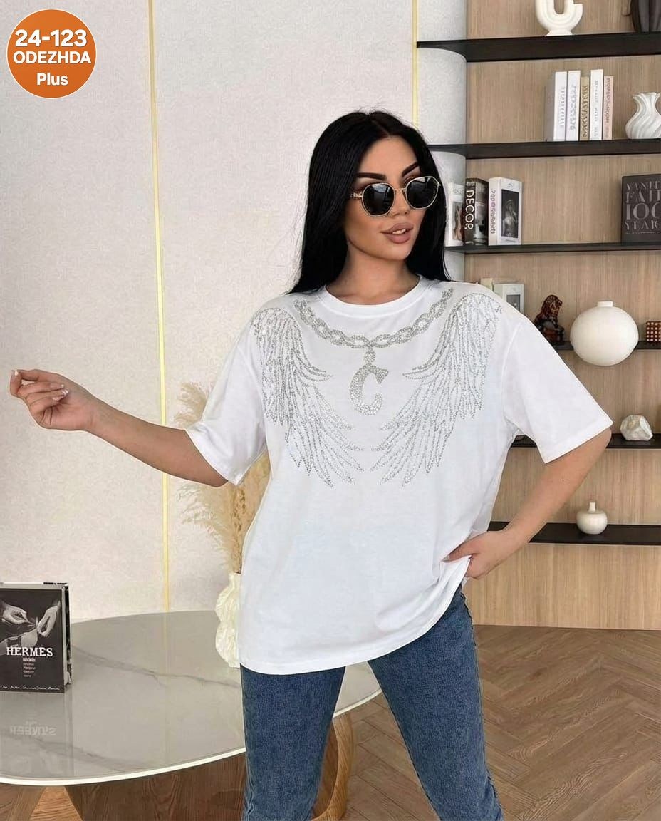 футболка женская,женская футболка оверсайз,футболка оверсайз базовая со стразами,женская футболка оверсайз со стразами,футболки модные