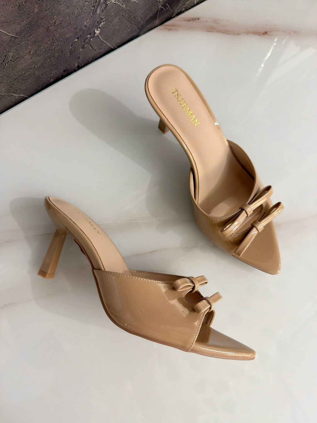 ,мюли женские,женские шлепанцы,туфли стильные,шлепанцы с бантами