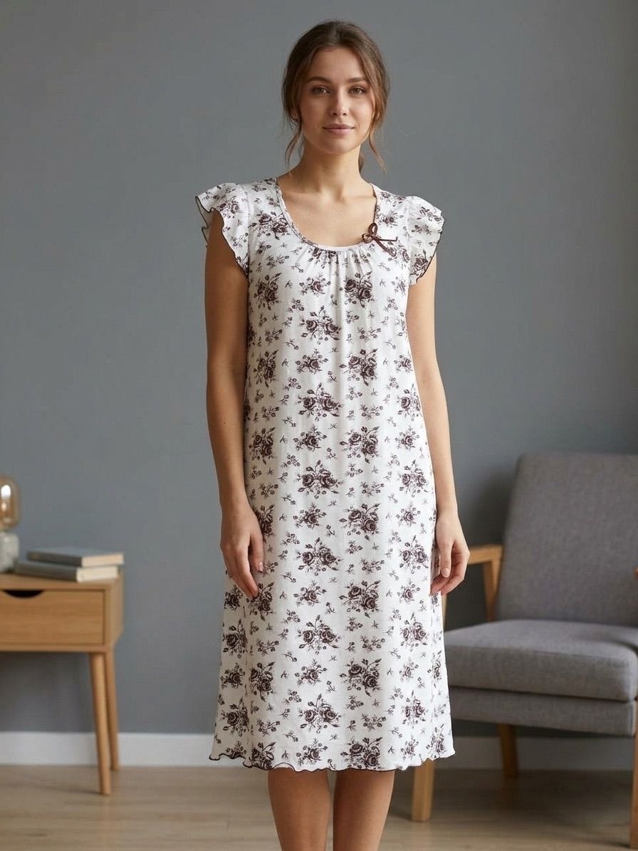 сорочка ночная женская мод. 427 трикотаж (амалия),сорочка женская,сорочка ночная женская,ночная сорочка,ивановотекстиль сорочка ночная