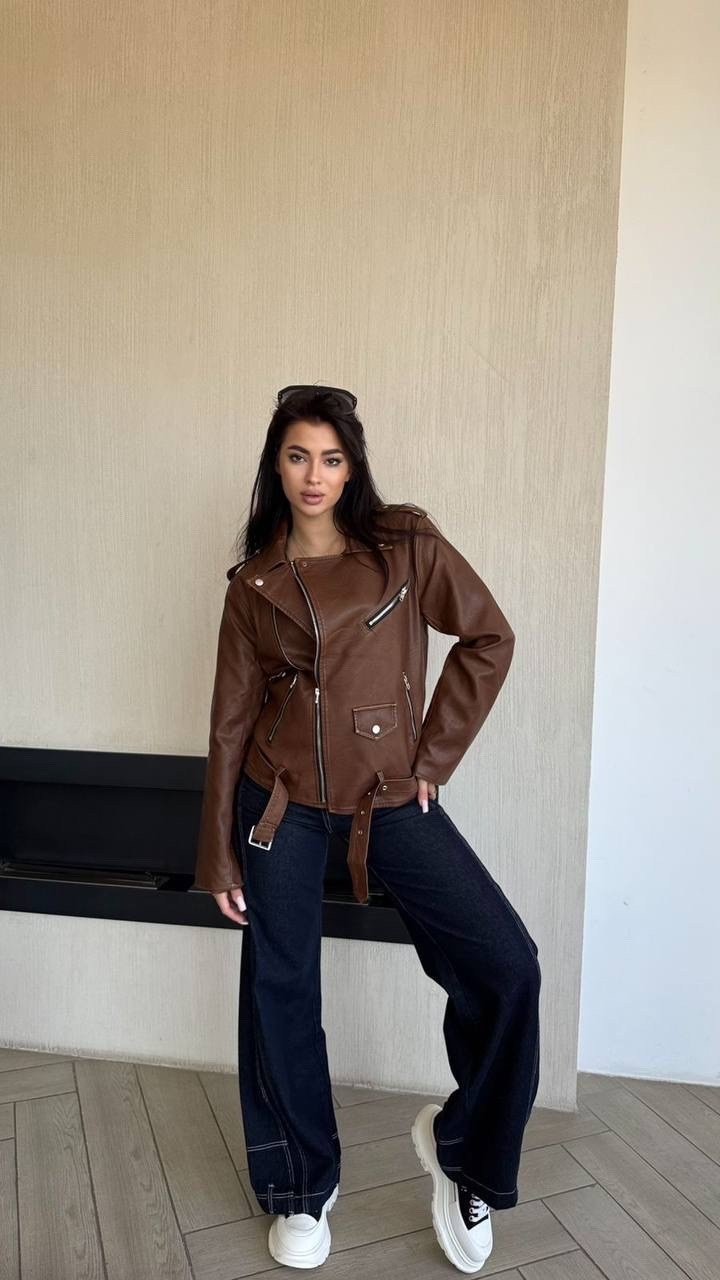 кожаная куртка косуха женская,кожаная куртка косуха,косуха куртка кожаная оверсайз chauzi,кожаная куртка,косуха коричневая женская оверсайз