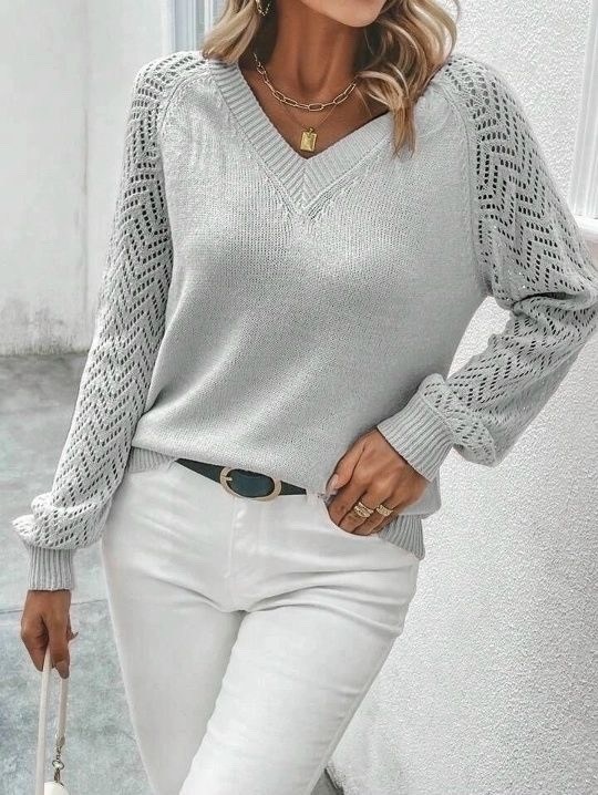 джемпер ажурный вязаный,вязаный джемпер женский,женский вязаный пуловер,джемпер повседневный,джемпер вязаный