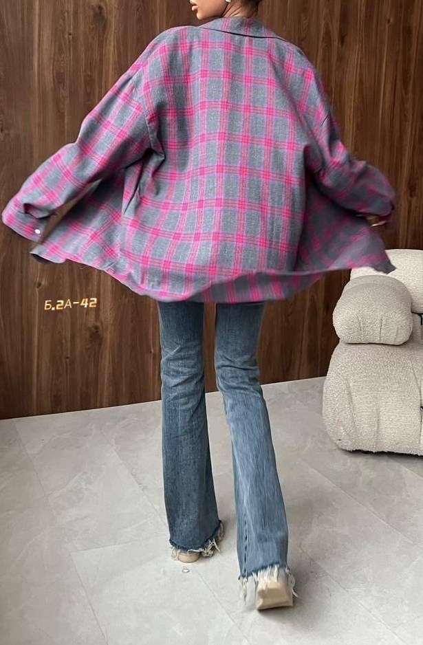 рубашка в клетку женская оверсайз,рубашка в клетку женская,рубашка в клетку оверсайз jain,рубашка в клетку розово-серая,рубашка в клетки