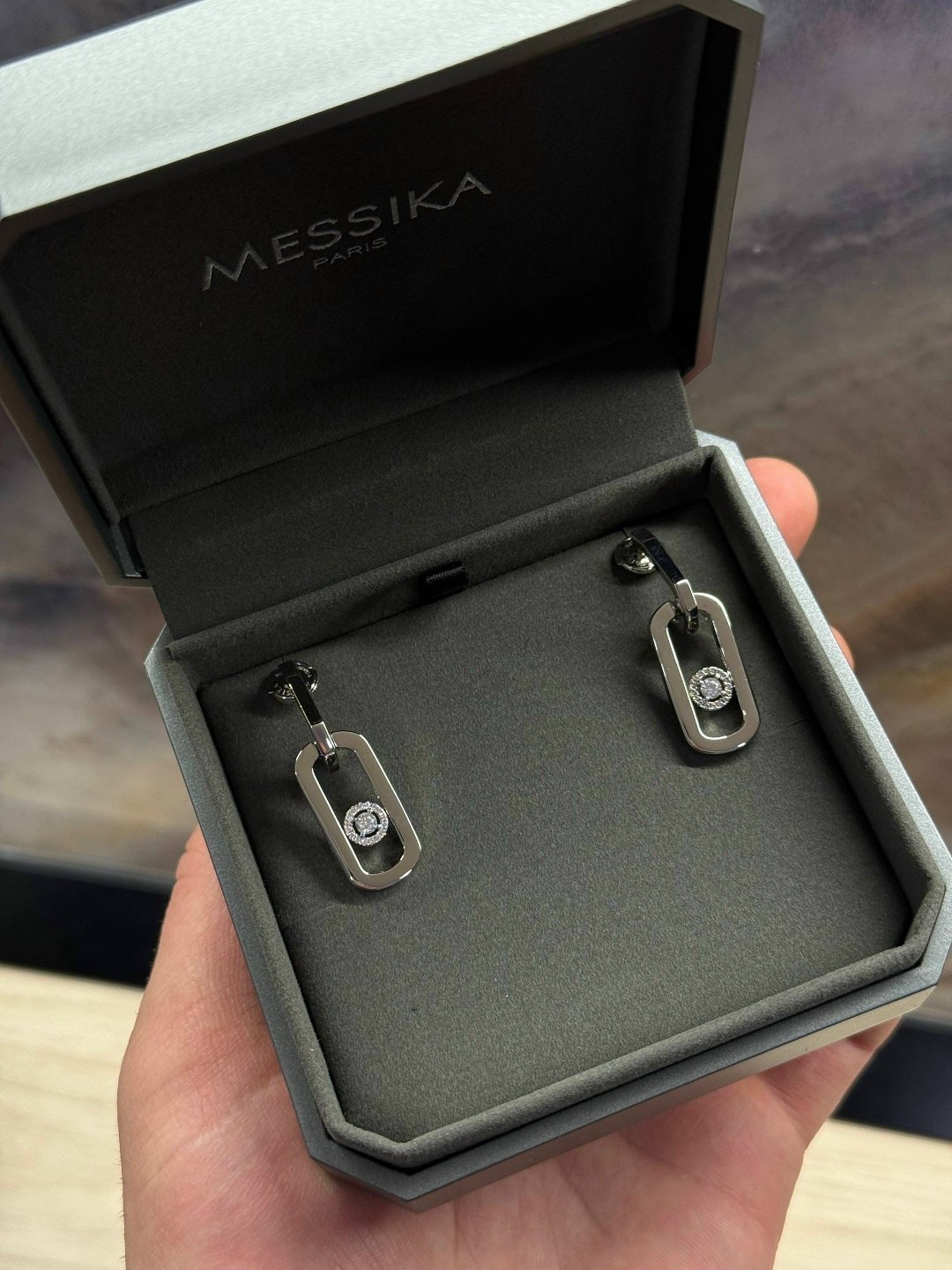 коробка для украшений,упаковка для украшений,серьги messika,колье messika,ювелирные украшения