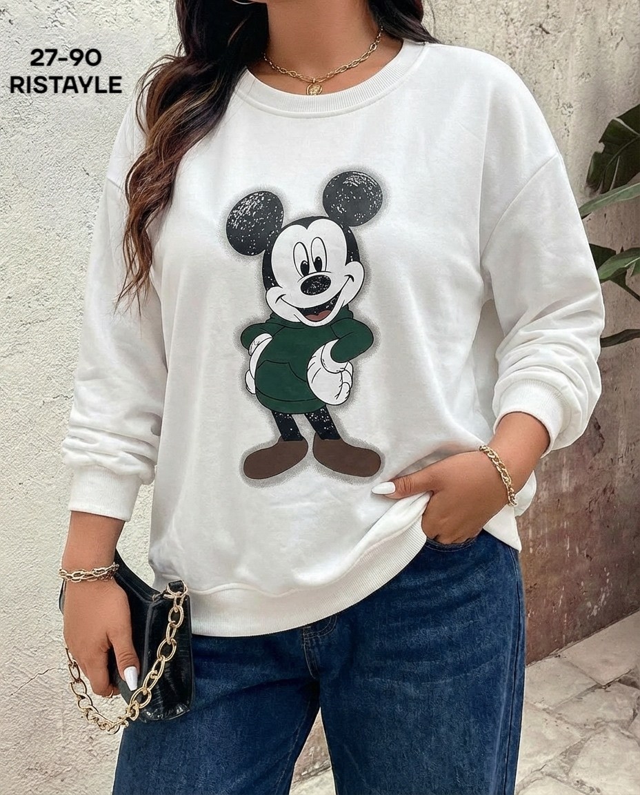 кофта варенка оверсайз с принтом микки маусом,свитшот женская,женская кофта,толстовки свитшот,толстовка кофта