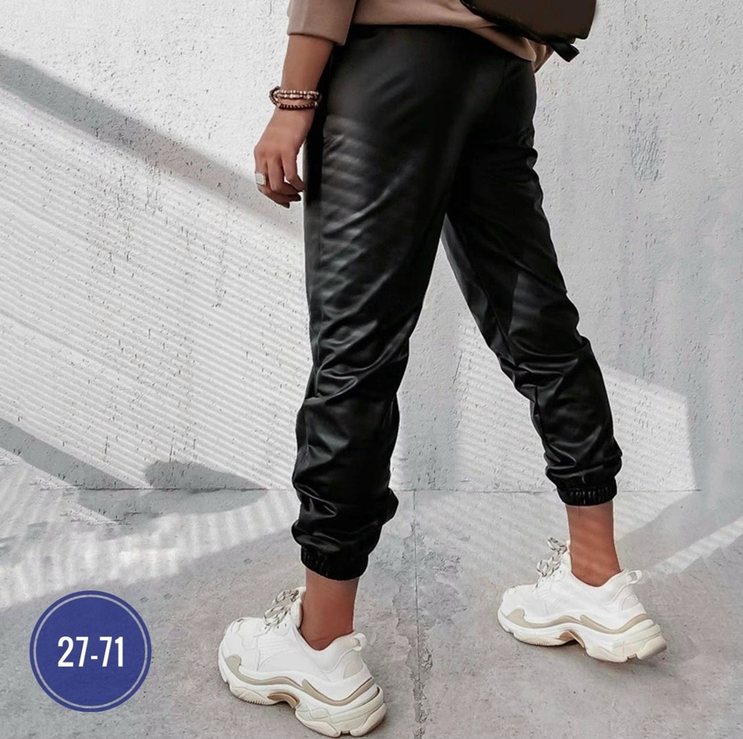 брюки кожаные джоггеры из экокожи,штаны кожаные женские,джоггеры из экокожи,штаны кожаные,кожаные брюки женские