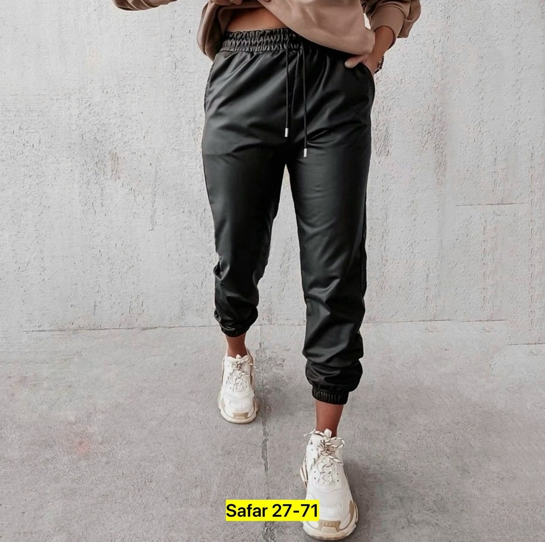 брюки кожаные джоггеры из экокожи,джоггеры из экокожи,штаны кожаные женские,штаны кожаные,брюки кожаные джоггеры