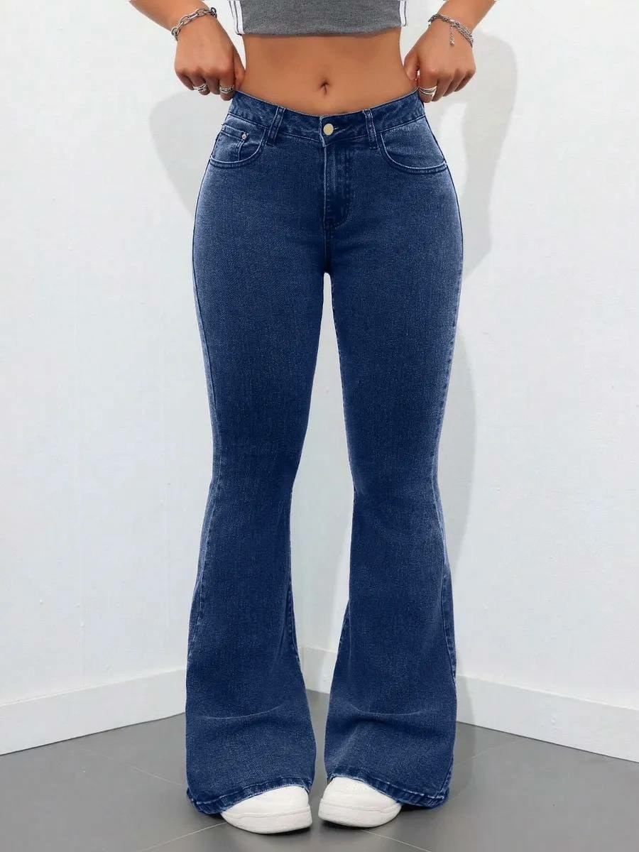 джинсы-клеш с высокой талией shein,женские джинсы клеш с высокой посадкой,джинсы клеш женские,женские джинсы,джинсы клеш