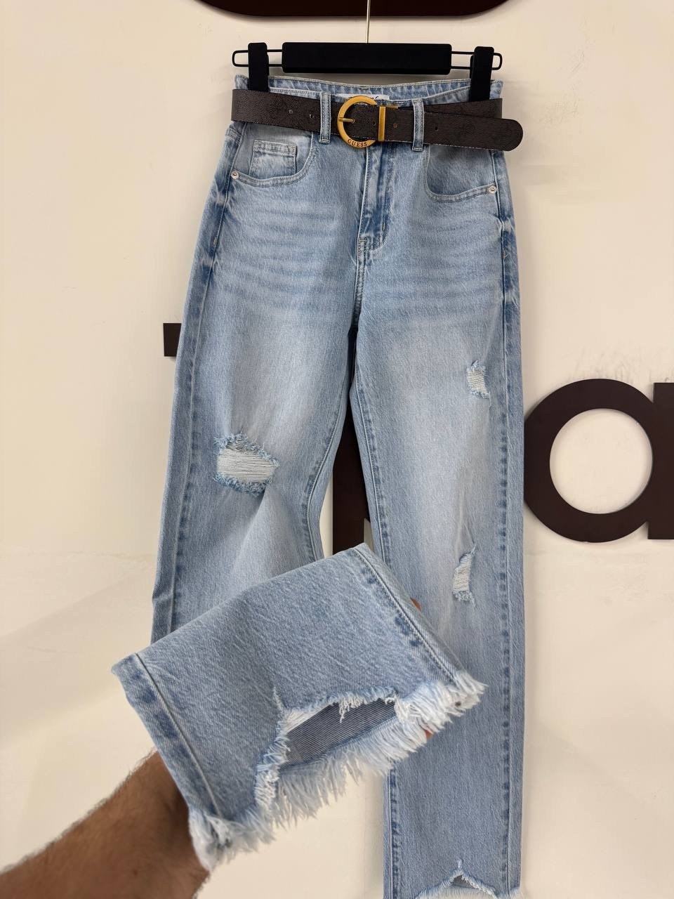 джинсы женские,джинсы рваные с высокой посадкой,джинсы рваные широкие,джинсы рваные,джинсы