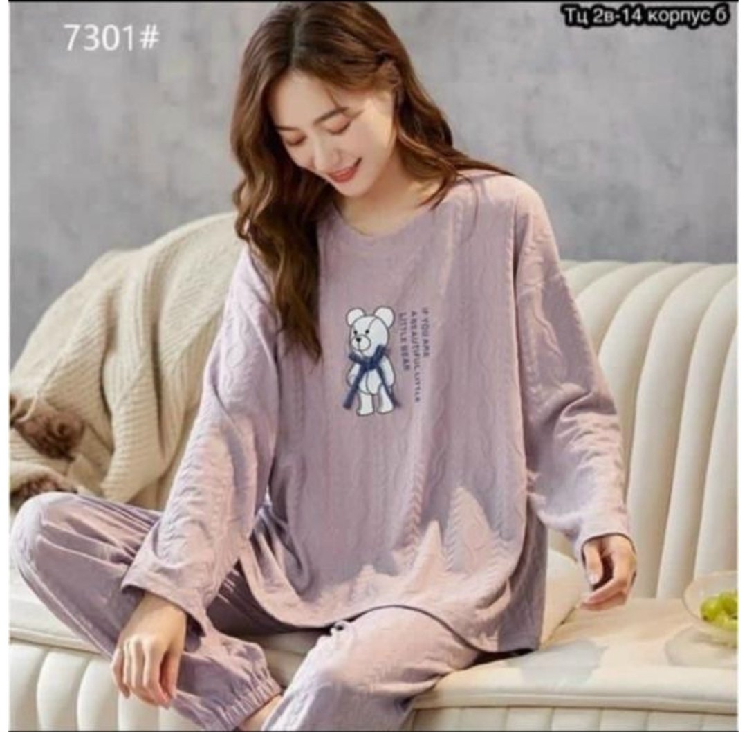 женский пижама,женская пижама с длинным рукавом,пижама весенняя,теплая пижама,женская пижама комплект