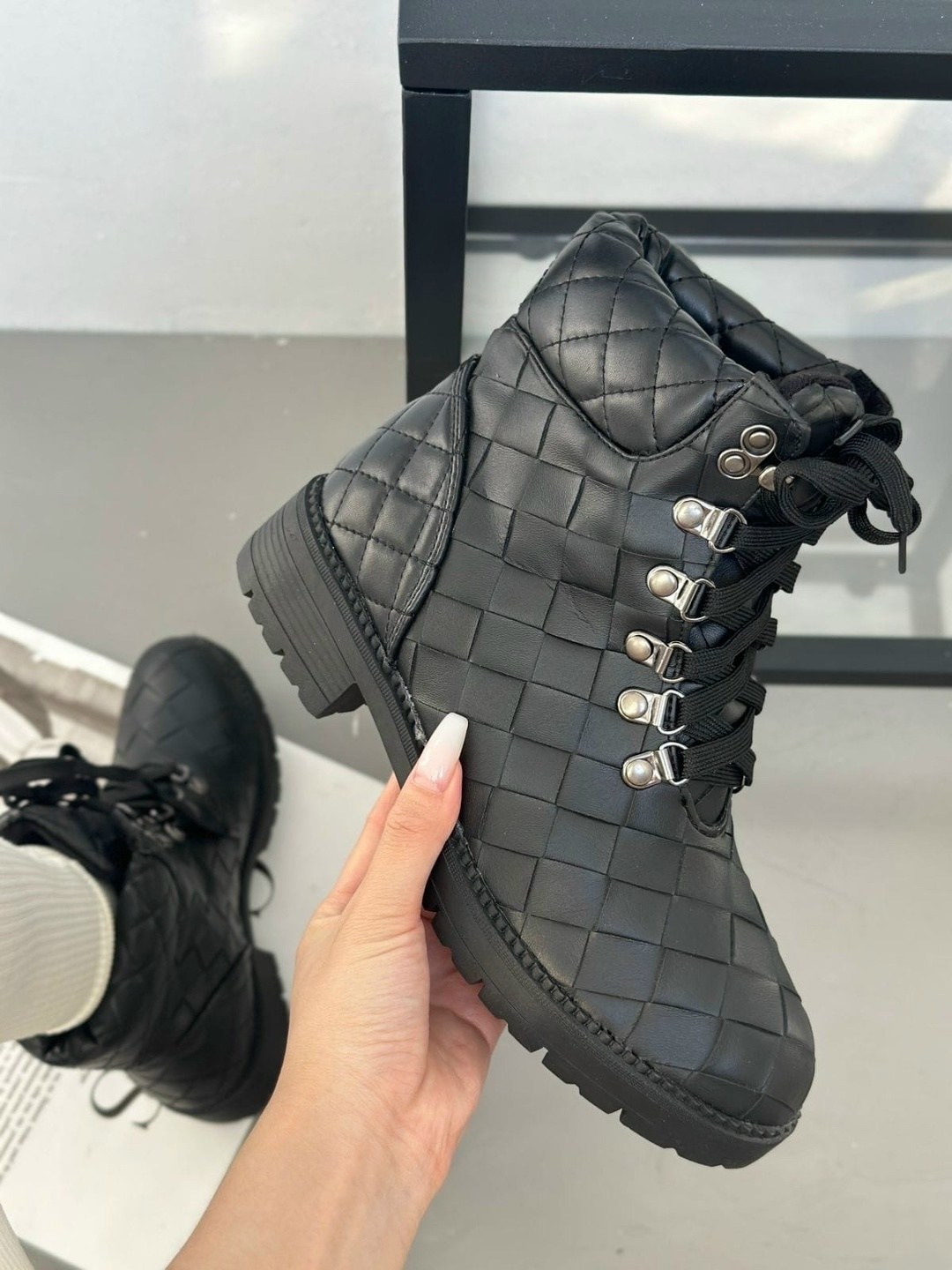 ботинки женские,стеганные ботинки pillon,,ботинки,модели ботинок