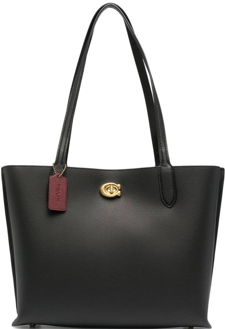 сумка тоут coach,coach объемная сумка-тоут черный,сумка тоут женская coach willow tote black,сумка женская coach,сумка тоут средняя