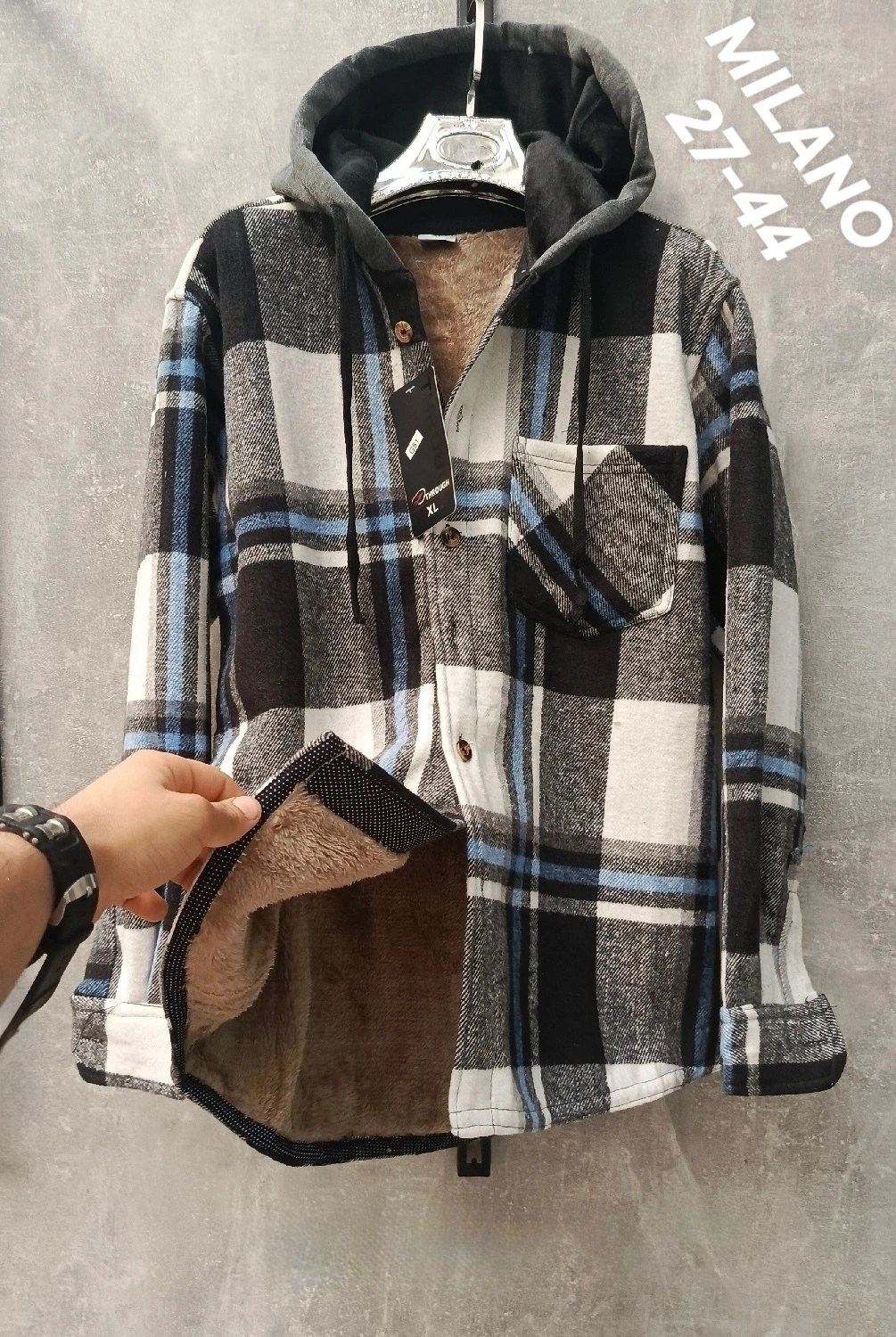 рубашка с капюшоном,рубашка в клетку с капюшоном,рубашка теплая в клетку с капюшоном,рубашка на меху,рубашка теплая в клетку