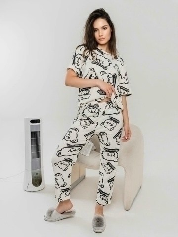 комплект пижама,пижама женская,пижама оверсайз,пижама домашний комплект,плед с рукавами gekoko велсофт 200х150 см кошки кофейные