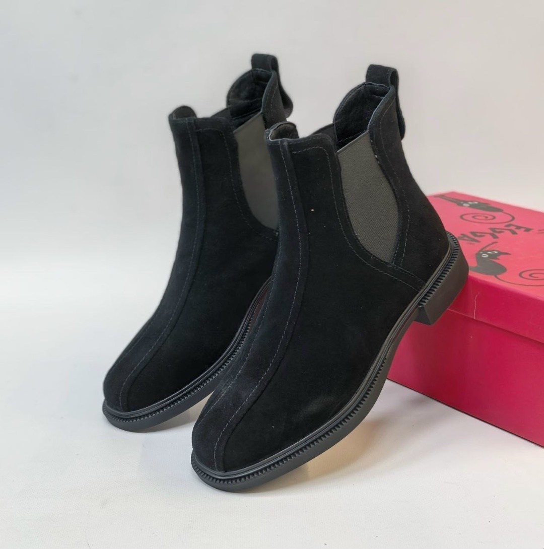 замшевые ботинки,ботинки челси,,ботинки женские осенние челси замшевые низкие,замшевые ботинки челси