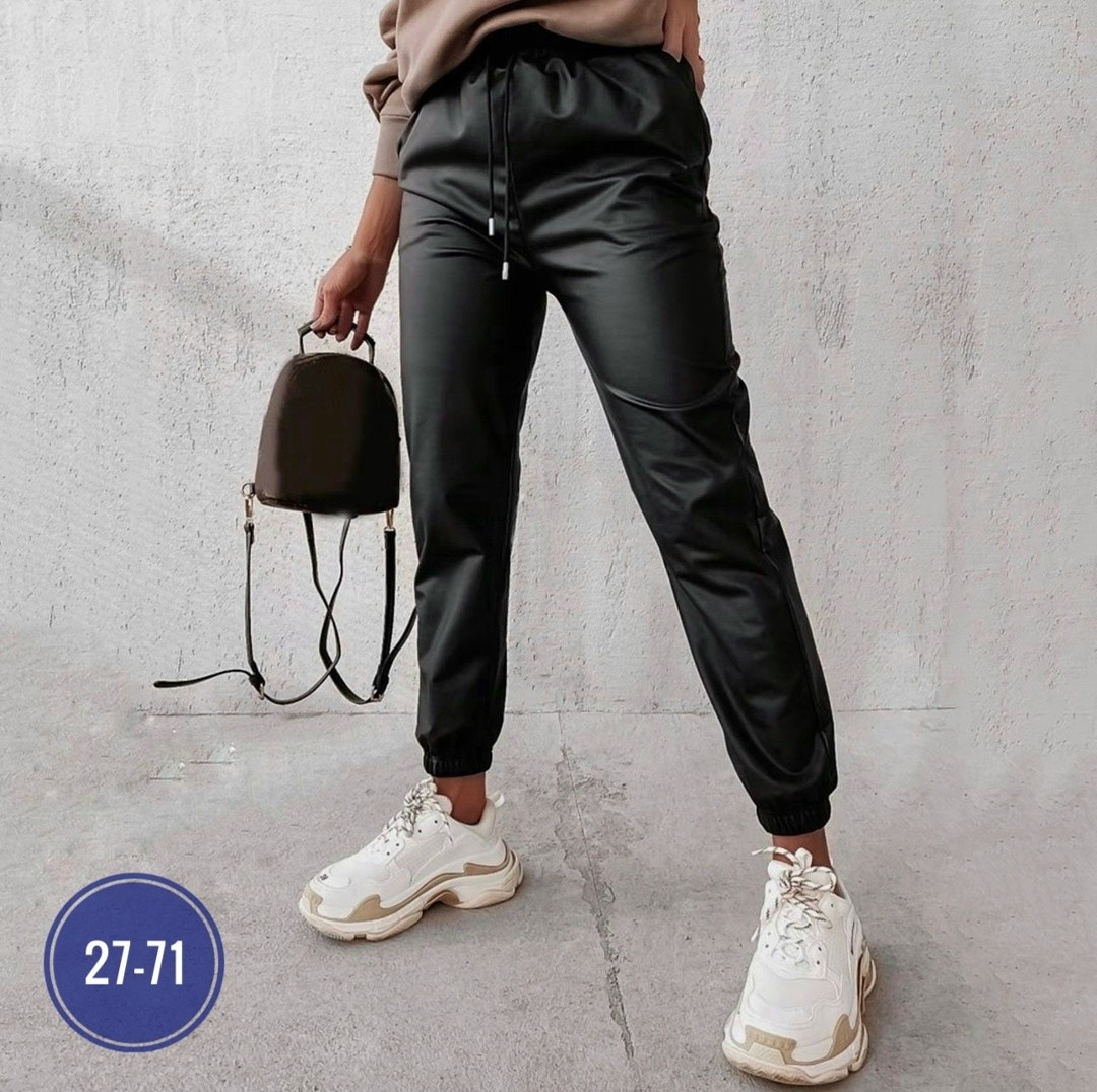 брюки кожаные джоггеры из экокожи,штаны кожаные женские,джоггеры из экокожи,штаны кожаные,кожаные брюки женские