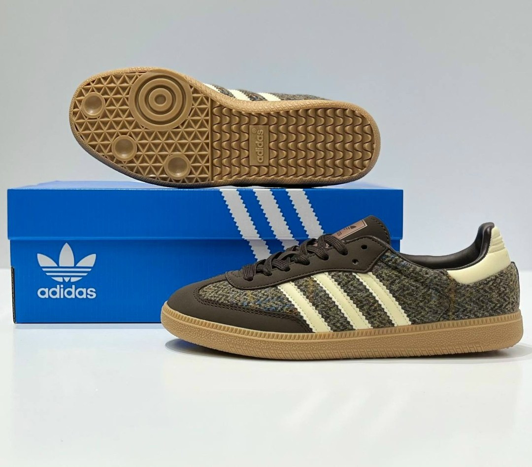 кроссовки adidas samba og,adidas кроссовки adidas,кроссовки adidas samba,кроссовки adidas samba og tweed pack-dark brown коричневый,кроссовки adidas samba og tweed pack dark brown
