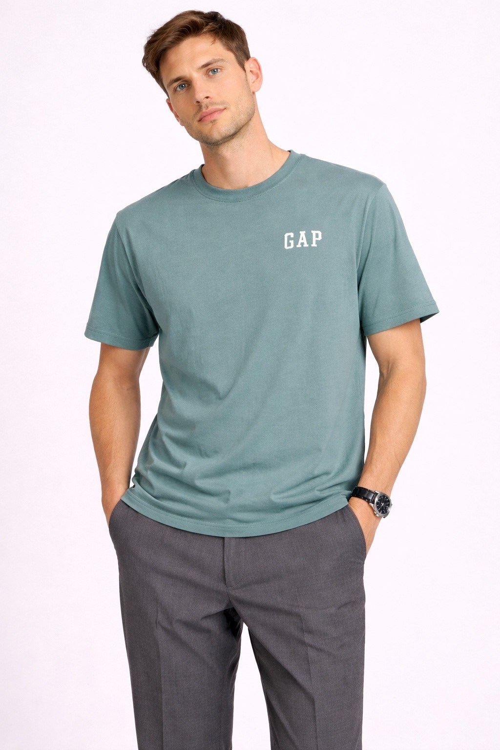 футболка с логотипом gap,футболка gap,футболка мужская,футболка,футболка gap зеленая