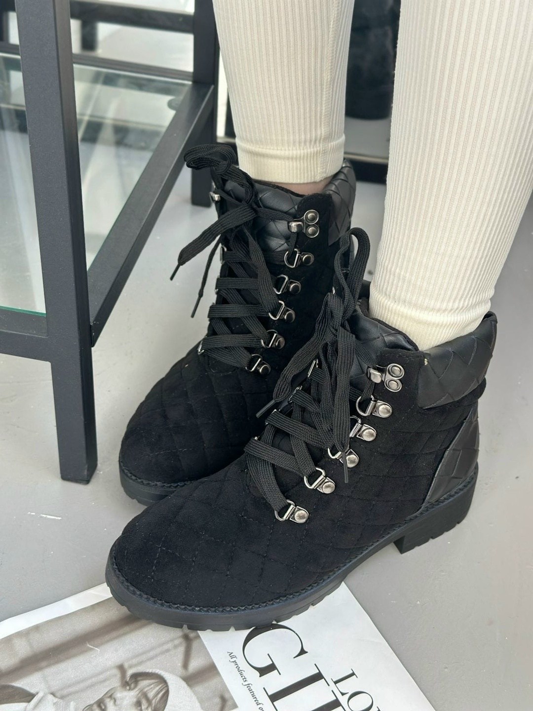 ботинки женские,стеганные ботинки pillon,,ботинки,модели ботинок