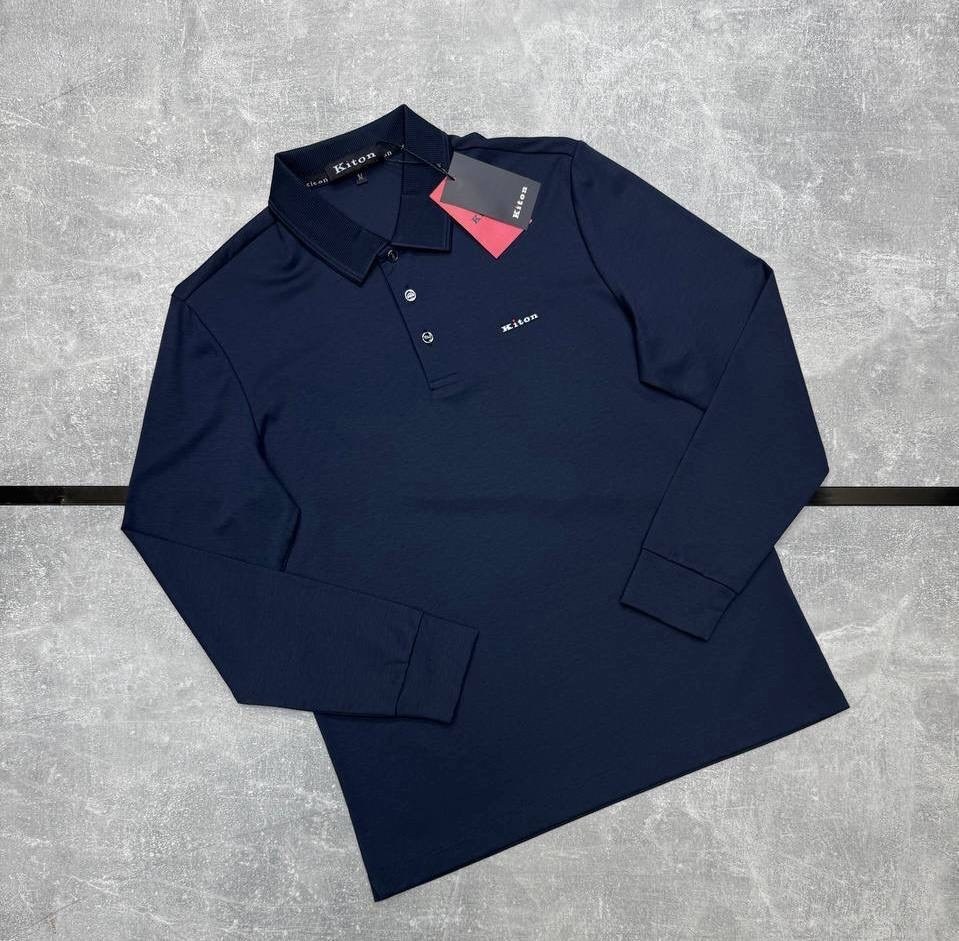 поло с длинным рукавами,kiton поло kiton,белая кофта,кофта поло